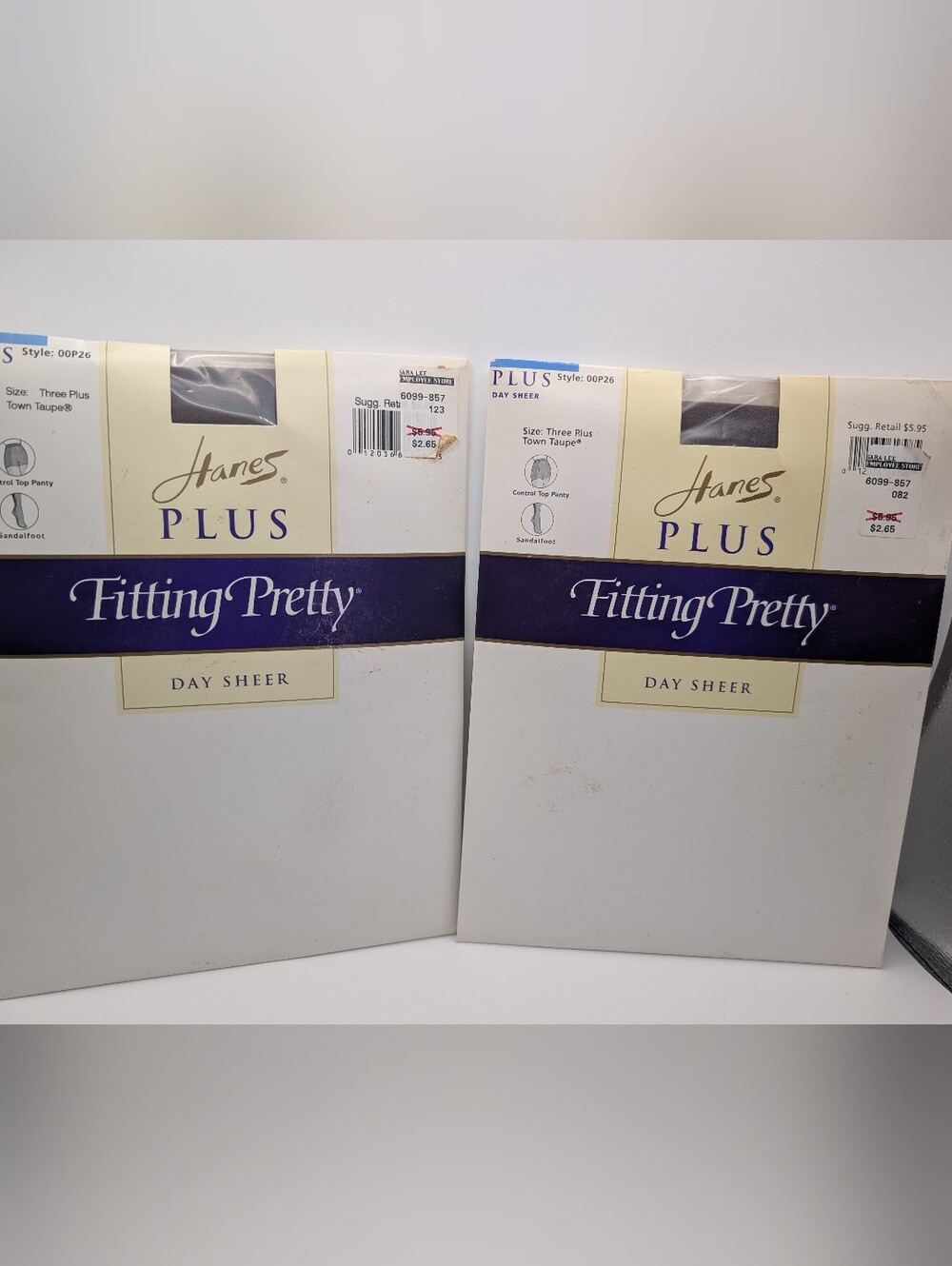 Hanes Plus Fitting Pretty Day Sheer Pantyhose Size Three Plus Town Taupe-2 Pairs